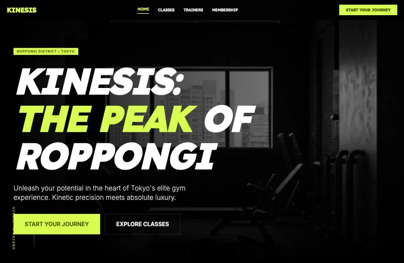 フィットネスジム - 高級パーソナルジム の制作実績プレビュー